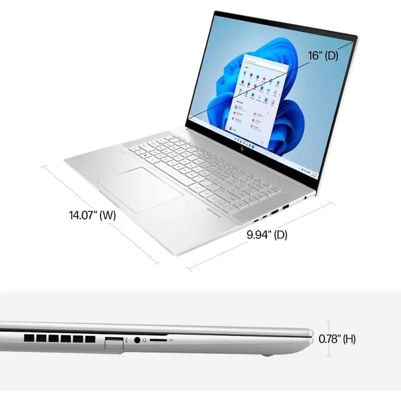 لپ تاپ اچ پی HP Envy 16 | i7-13700H | 16G | 1T | 4GB ARC A370 | 16”2K 120Hz (استوک) — تصویر ۳
