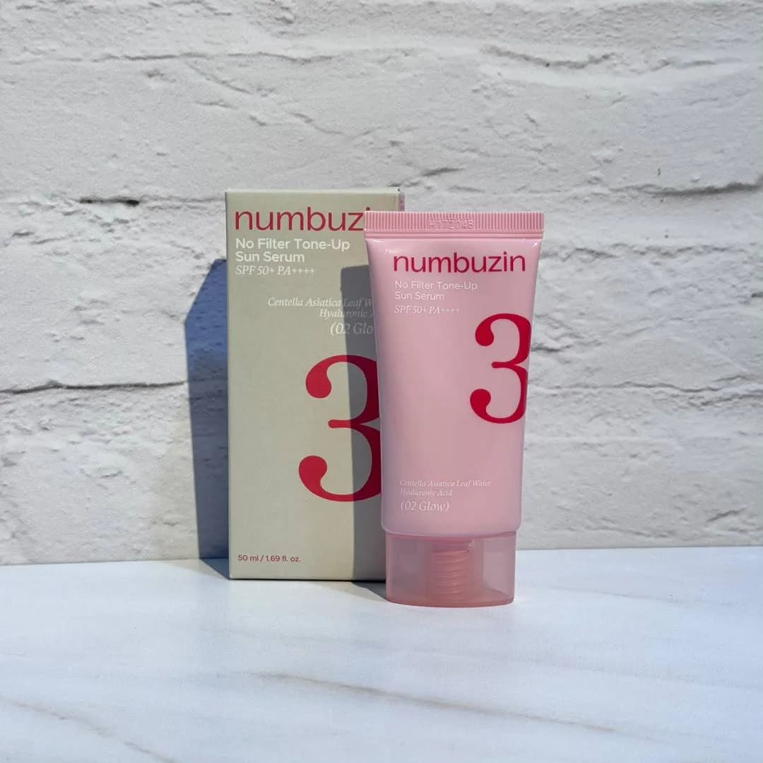 سرم ضد آفتاب تون آپ درخشان کننده شماره 3 نامبوزین numbuzin No.3 No Filter Tone-Up Sun Serum 02 Glow