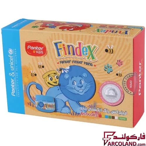 رنگ انگشتی 6 رنگ پنتر و یونیسف مدل فیندکس کد UFP106-CHUBBY — تصویر ۳