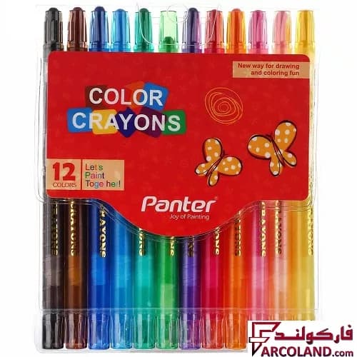 مداد شمعی 12 رنگ پنتر مدل RC101