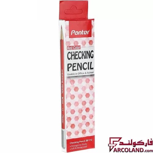 مداد قرمز پنتر مدل BP112 سری Checking بسته 12 عددی