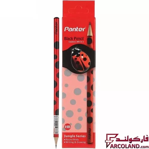 مداد پنتر مدل BP113 طرح Ladybird سری Jungle بسته 12 عددی