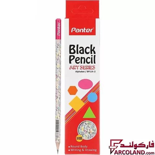 مداد پنتر مدل BP114 طرح Alphabet سری Art بسته 12 عددی