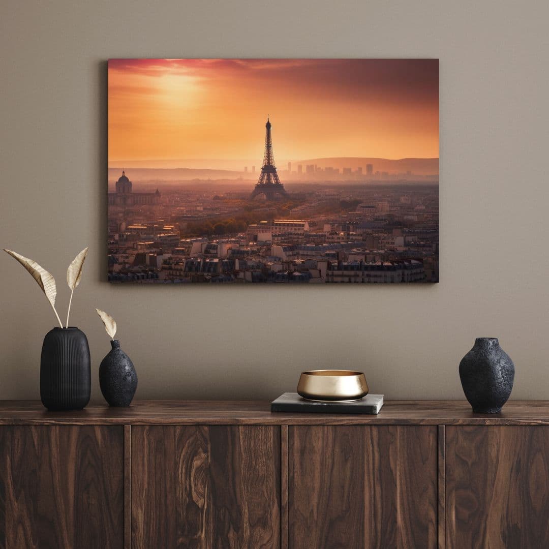 تابلو برج ایفل در غروب The Eiffel Tower at sunset