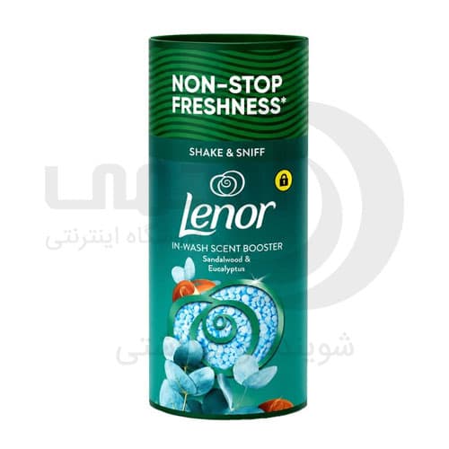 دانه های خوشبو کننده لباس لنور Lenor رایحه چوب صندل و اکالیپتوس وزن 176 گرم