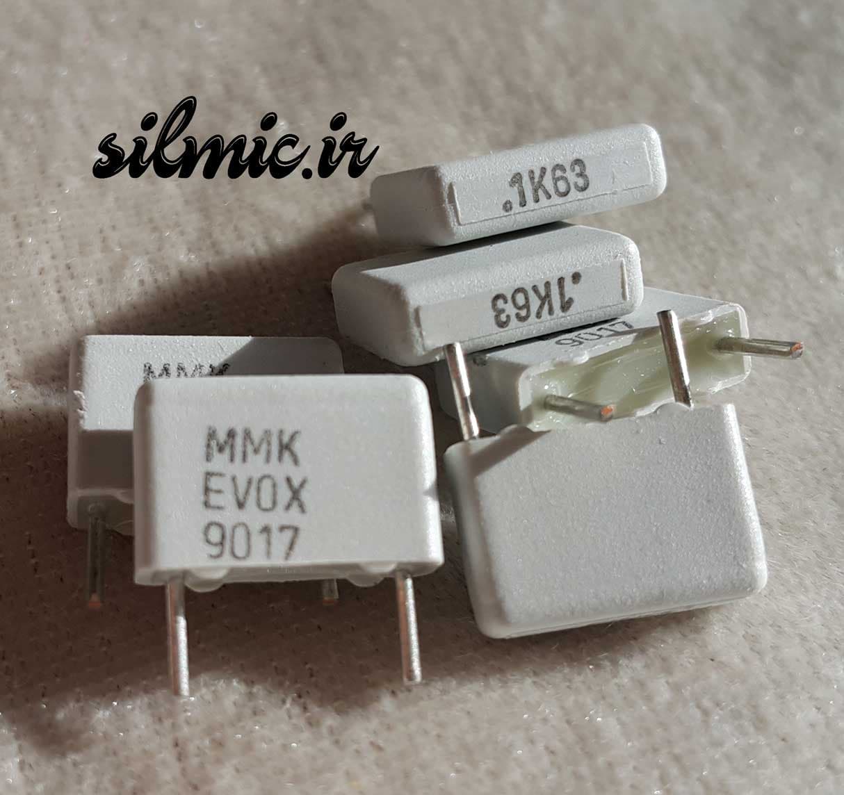 خازن 100 نانو فاراد ۶۳ ولت EVOX RIFA سری MMK ساخت آلمان