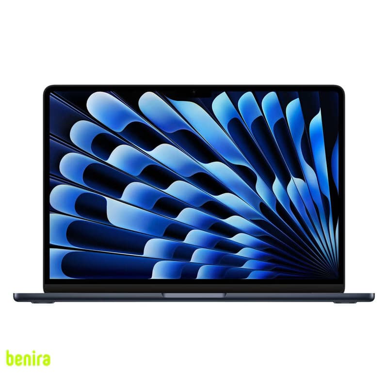 لپتاپ 13.6 اینچی اپل مدل MacBook Air MDHE4 2026 LLA با پردازنده 10 هستهای M5، رم 16 گیگابایت، حافظه SSD با ظرفیت 512 گیگابایت، نمایشگر Liquid Retina، دوربین 12 مگاپیکسلی Center Stage و پشتیبانی از Wi-