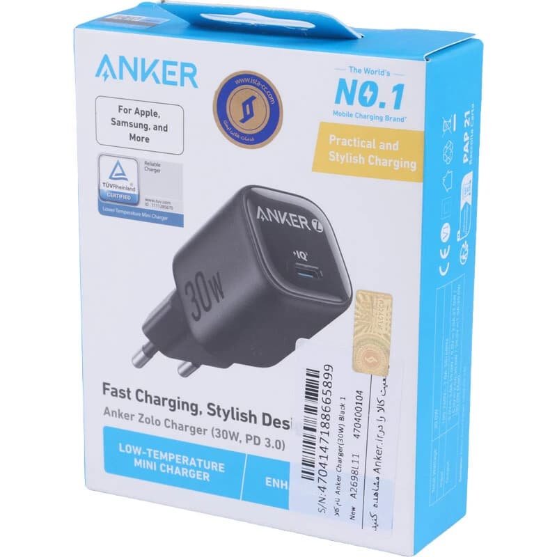 شارژر 30 وات انکر مدل Zolo A2698L11 PD3.0 — تصویر ۴