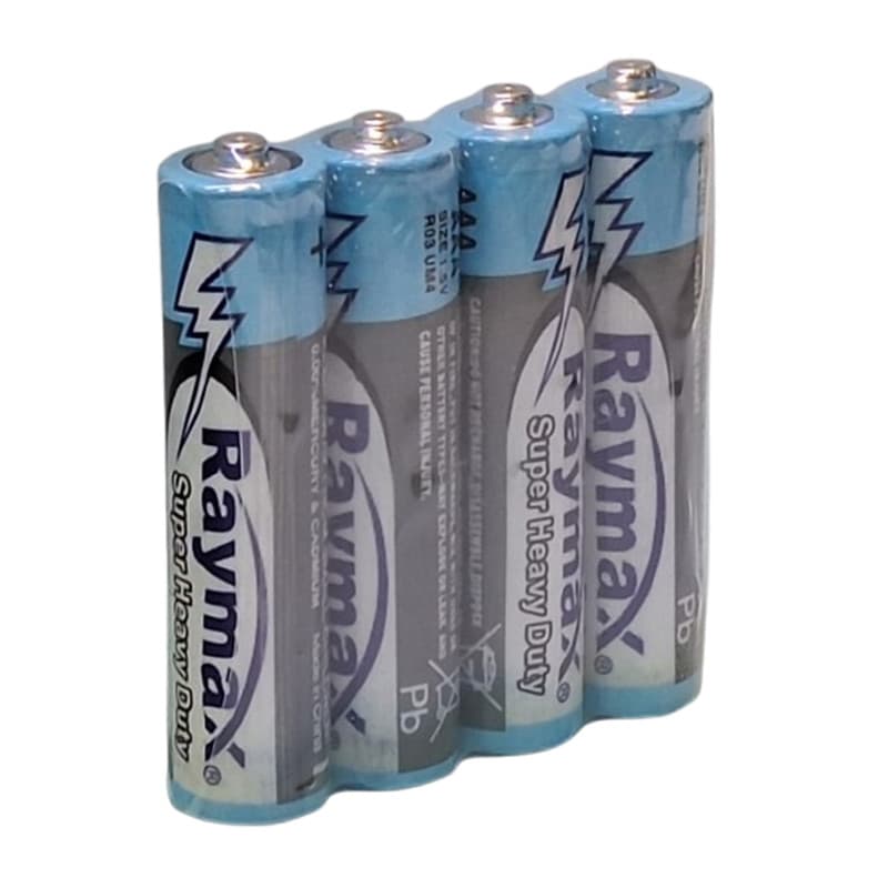 باتری نیم قلمی رایمکس مدل SUPER HEAVY DUTY-4PCS بسته 60 عددی — تصویر ۳