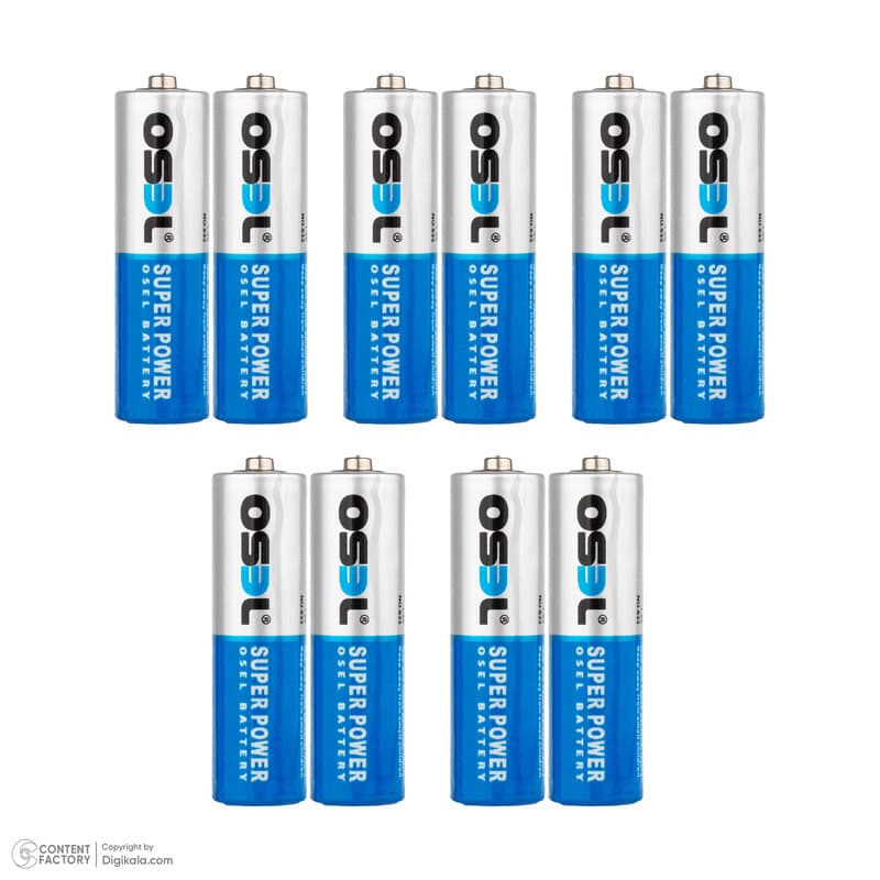 باتری قلمی اوسل مدل Super Power R6P بسته 10 عددی — تصویر ۲