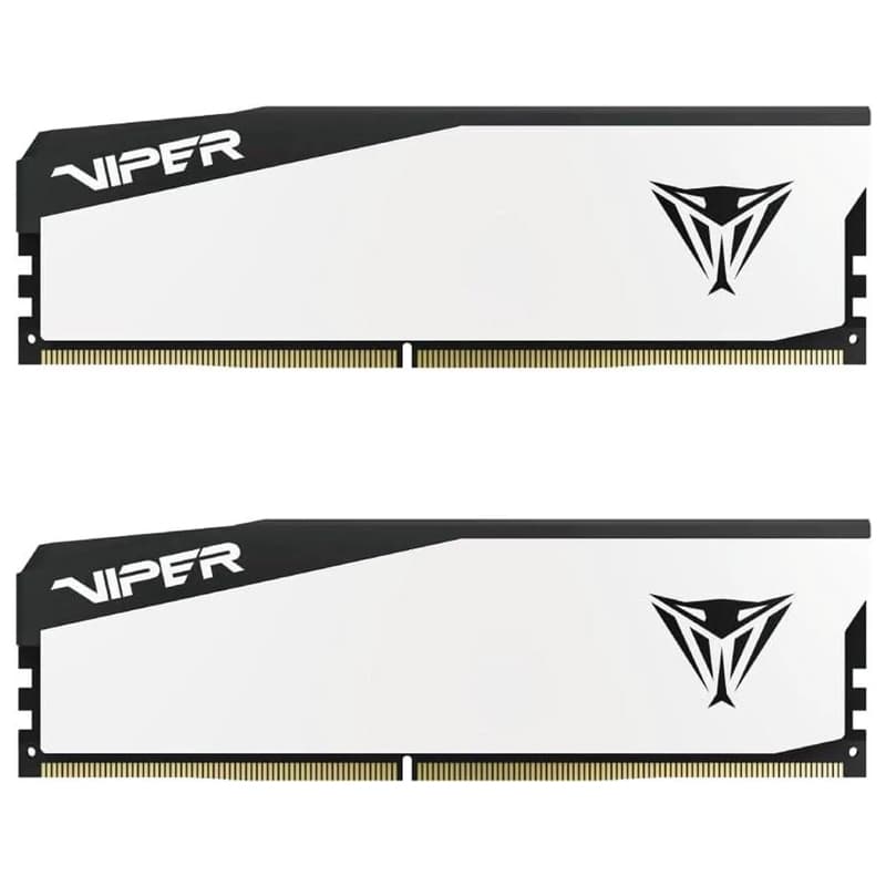 رم دسکتاپ DDR5 دو کاناله 6000 مگاهرتر PATRIOT VIPER ELITE5 WHITE ظرفیت 32 گیگابایت CL30