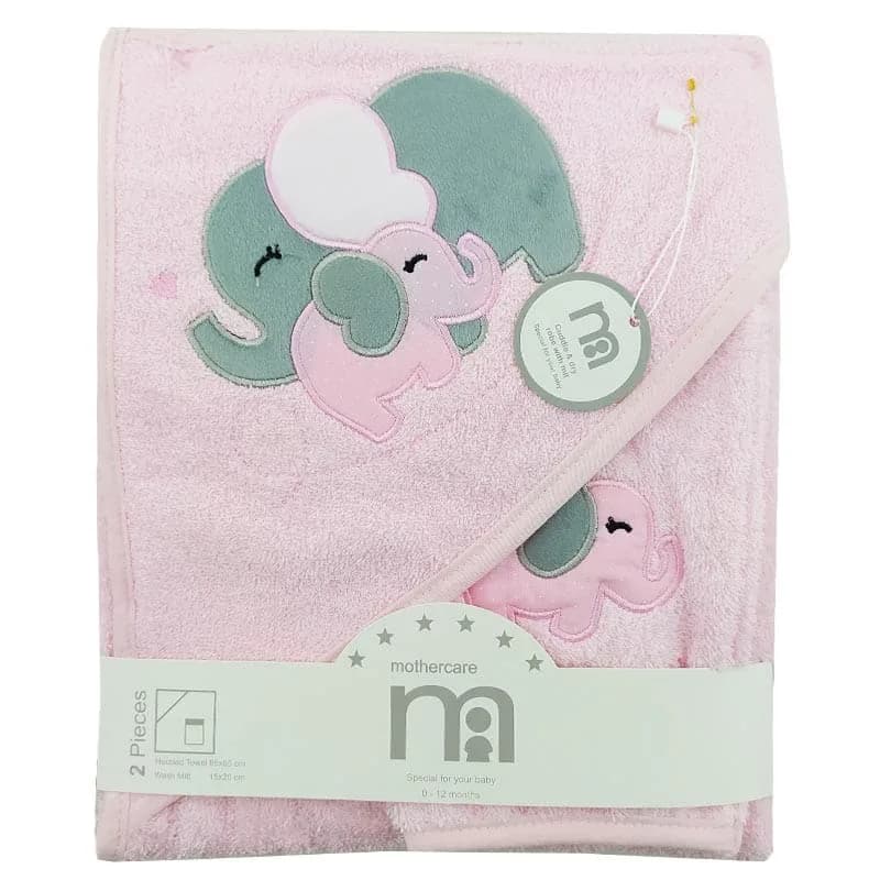 حوله چهارگوش کلاه دار طرح فیل Mothercare