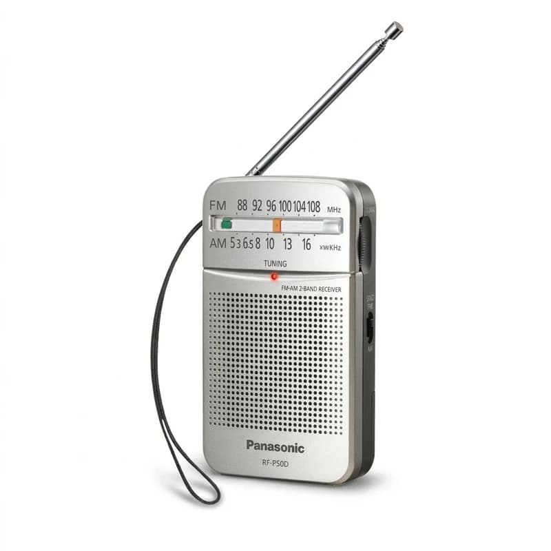 رادیو جیبی پاناسونیک RF-P50D دو موج AM/FM با تیونر دیجیتال AFC و باتری قلمی | Panasonic