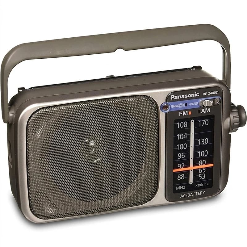 رادیو پاناسونیک RF-2400D دو موج AM/FM با برق و باتری، بلندگوی 10 سانتی‌متری | Panasonic