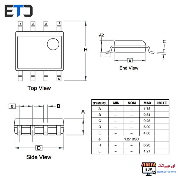 میکروکنترلر ATTINY13A-SSU SMD پکیج SOP-8 — تصویر ۴
