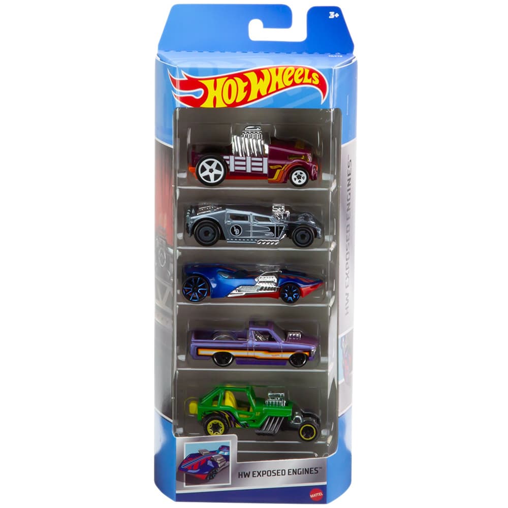 مجموعه 5 عددی ماشین Hot Wheels مدل Exposed Engines