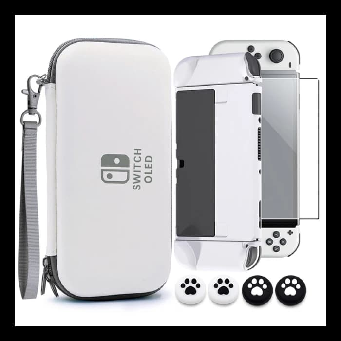 کیف محافظ اورجینال برای Nintendo Switch OLED سفید طوسی