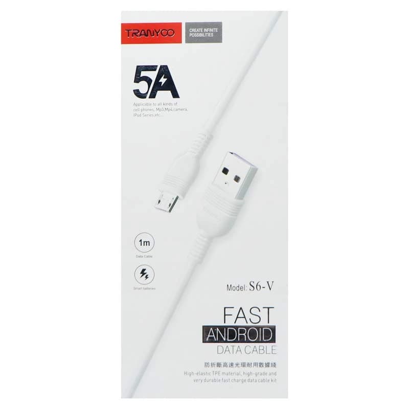 کابل تبدیل USB به microUSB ترانیو مدل S6-V طول ۱ متر