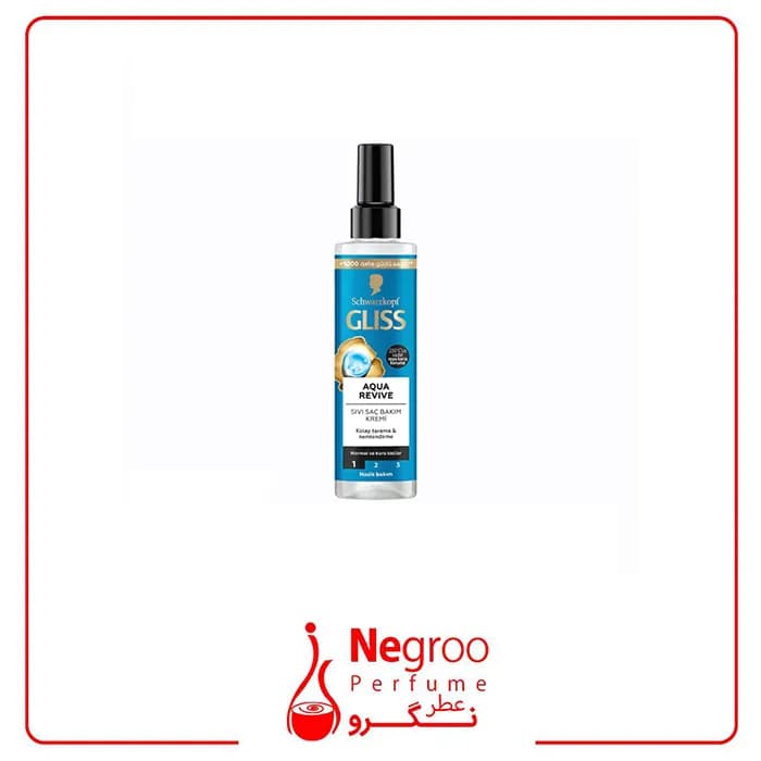اسپری مو دو فاز گلیس GLISS مدل Aqua Revive مناسب موهای معمولی و خشک 200 میل/اورجینال