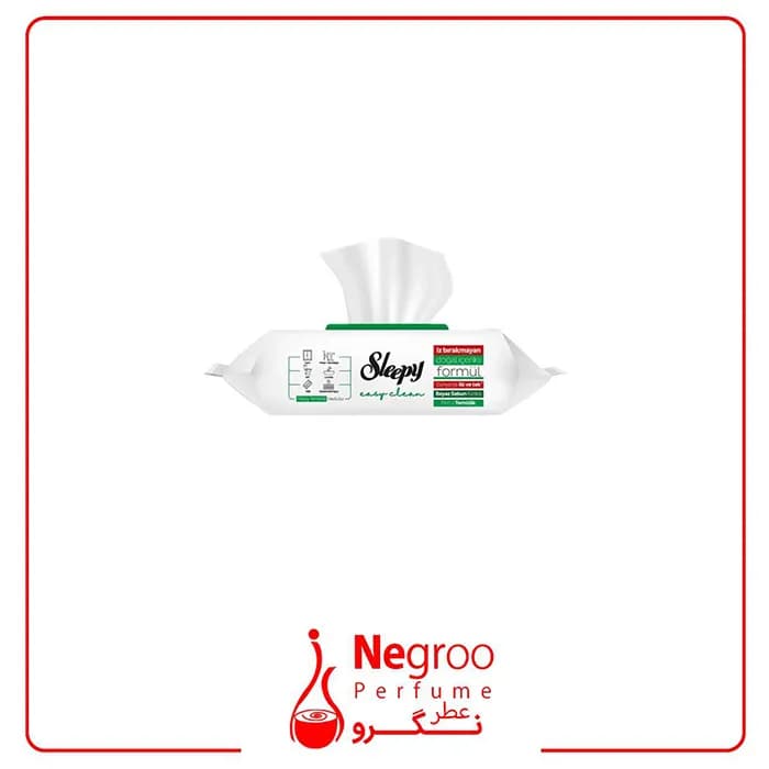 دستمال مرطوب همه کاره اسلیپی sleepy حاوی صابون سفید 100 عددی/اورجینال