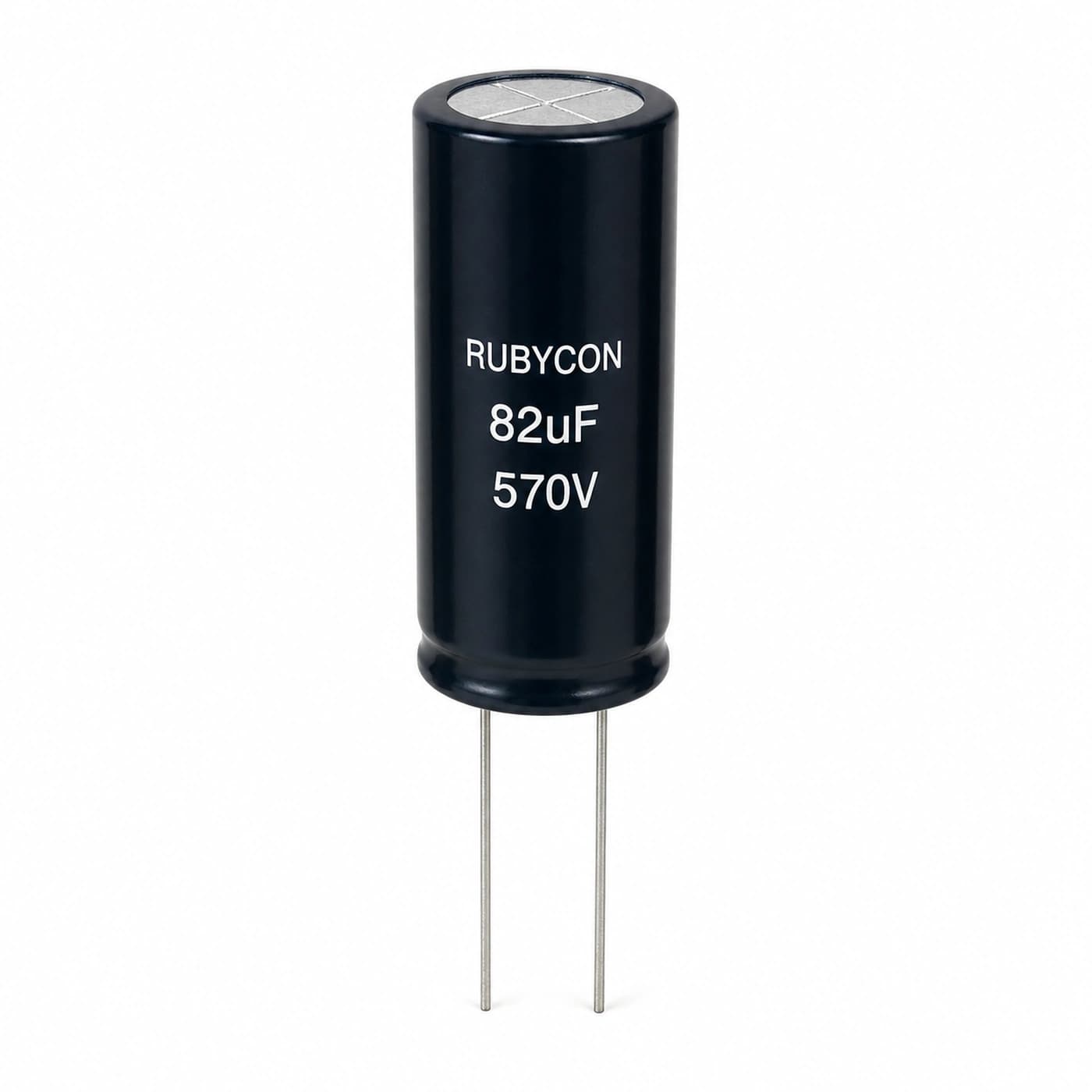 خازن الکترولیتی روبیکن مدل RUBYCON 82uF 570V 12.5×51mm