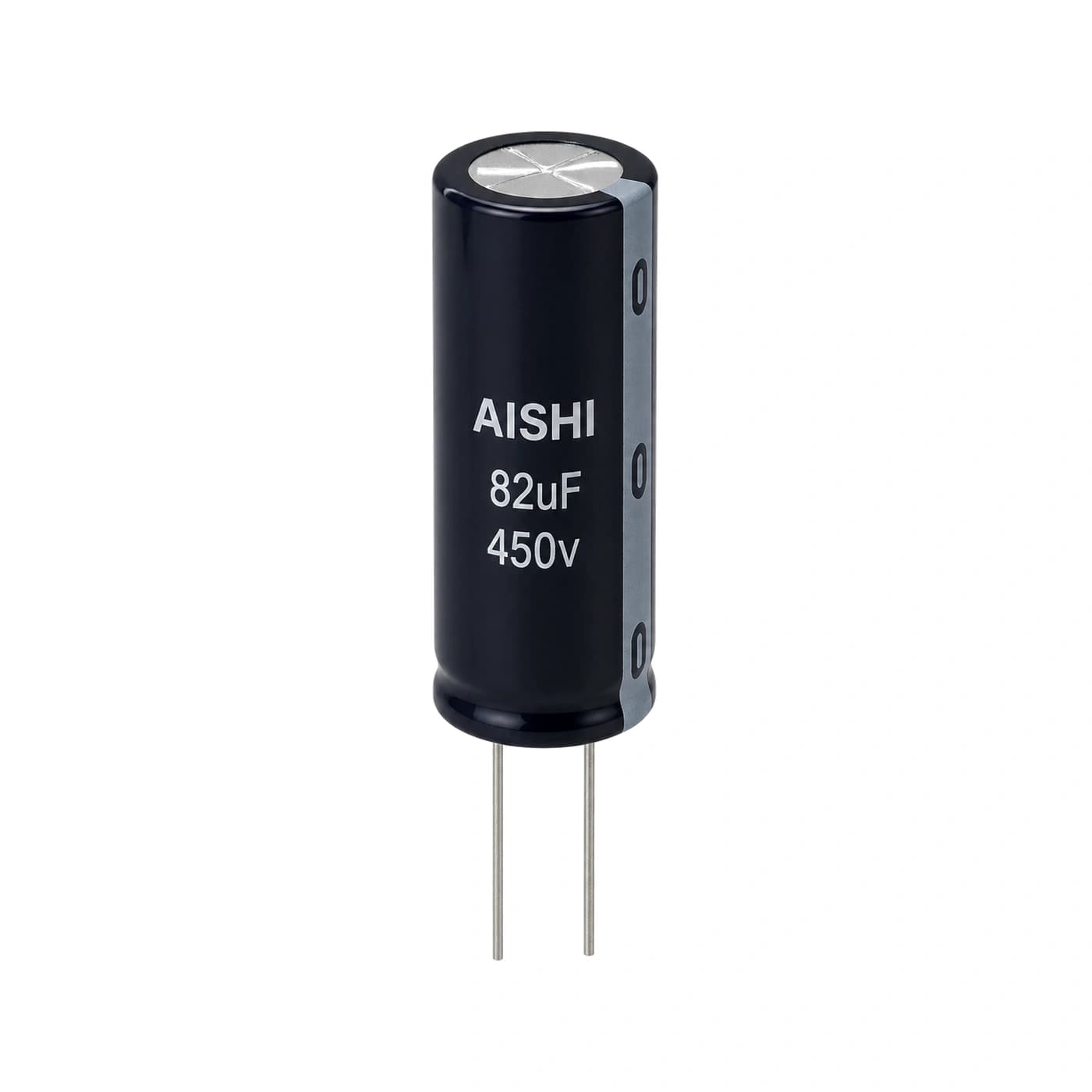 خازن الکترولیتی آیشی مدل AISHI 82uF 450V 12.5×45mm — تصویر ۲