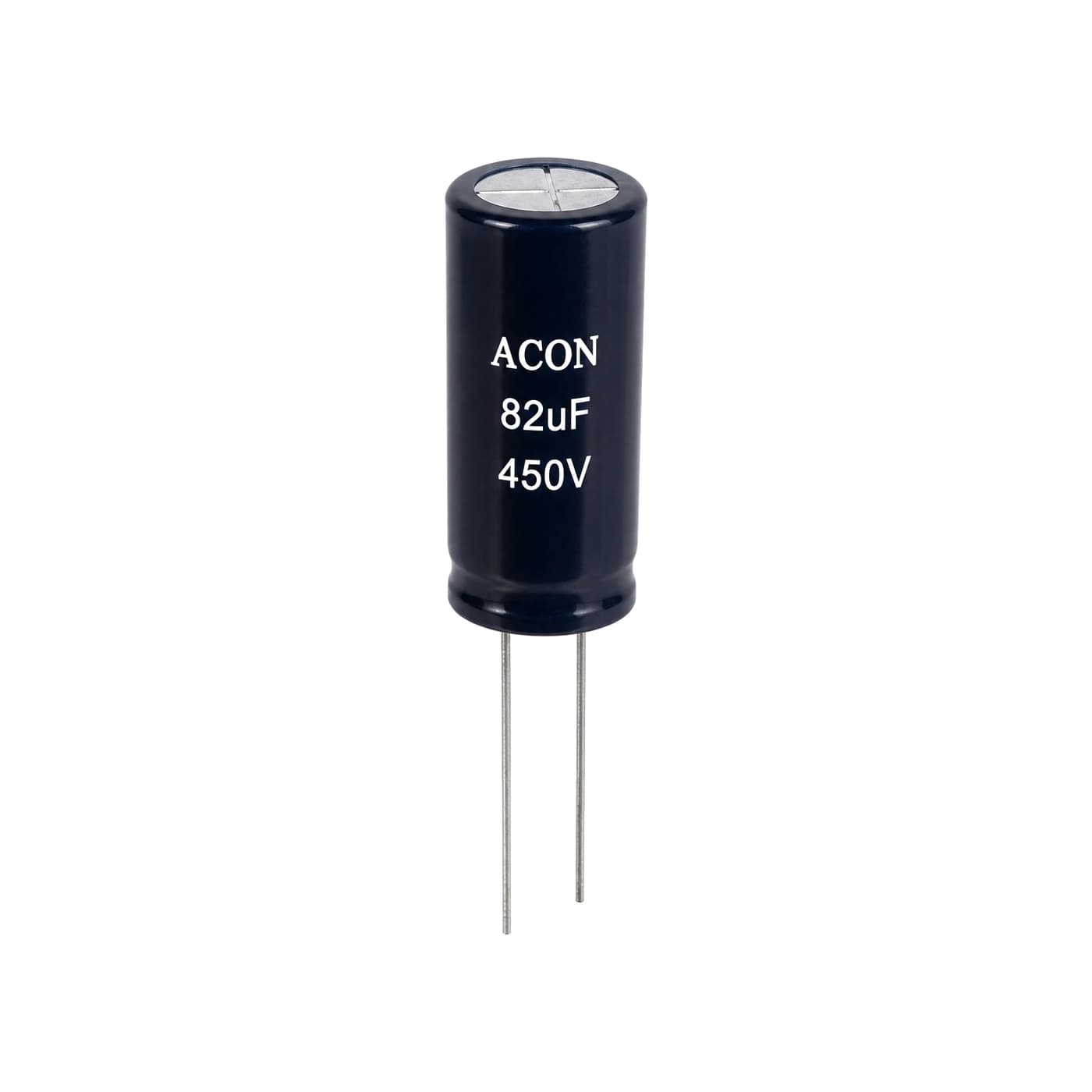 خازن الکترولیتی آکون مدل ACON 82uF 450V 12.5×40mm — تصویر ۲
