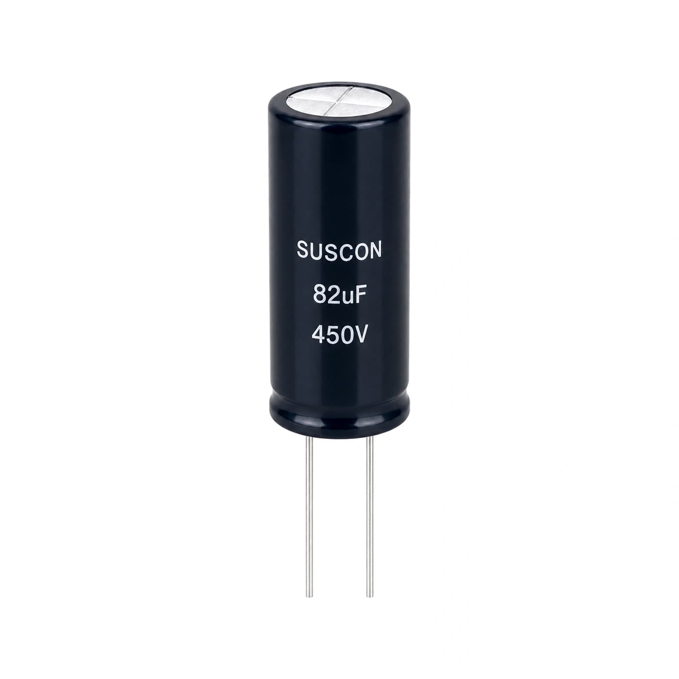 خازن الکترولیتی ساسکن مدل SUSCON 82uF 450V 12.5×40mm — تصویر ۲