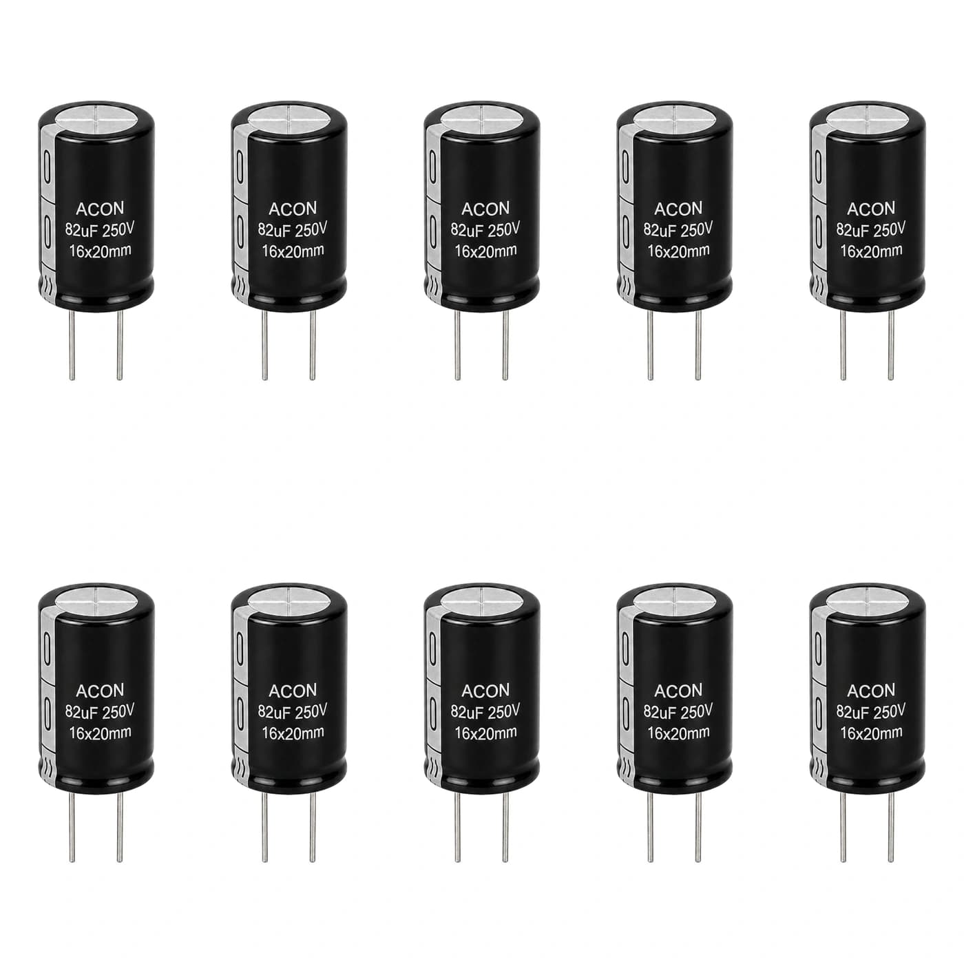 خازن الکترولیتی آکون مدل ACON 82uF 250V 16×20mm — تصویر ۲