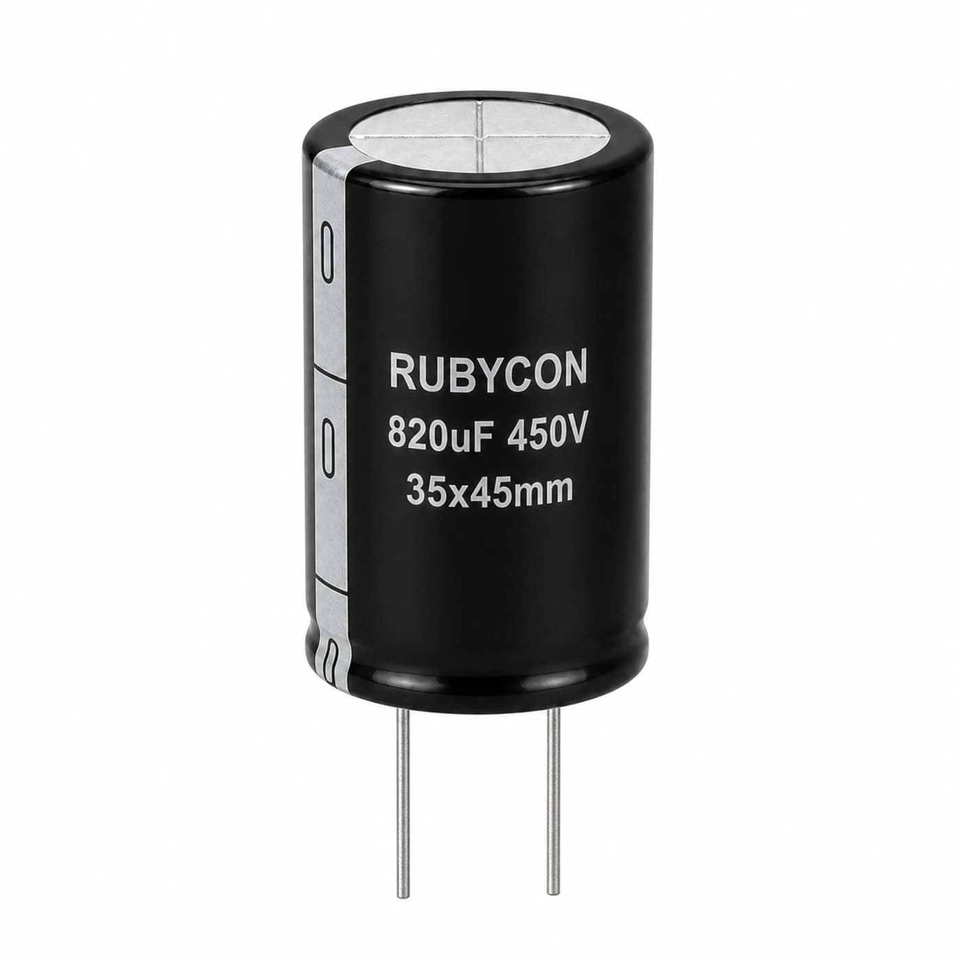 خازن الکترولیتی روبیکن مدل RUBYCON 820uF 450V 35×45mm