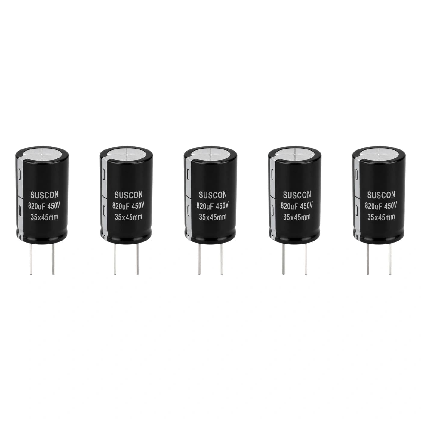 خازن الکترولیتی ساسکن مدل SUSCON 820uF 450V 35×45mm — تصویر ۲