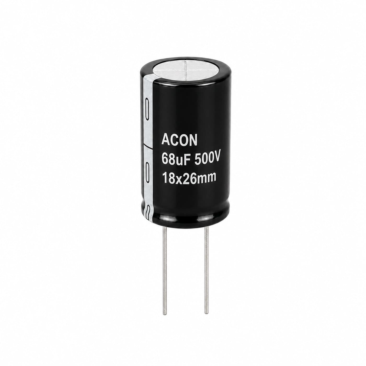 خازن الکترولیتی آکون مدل ACON 68uF 500V 18×26mm