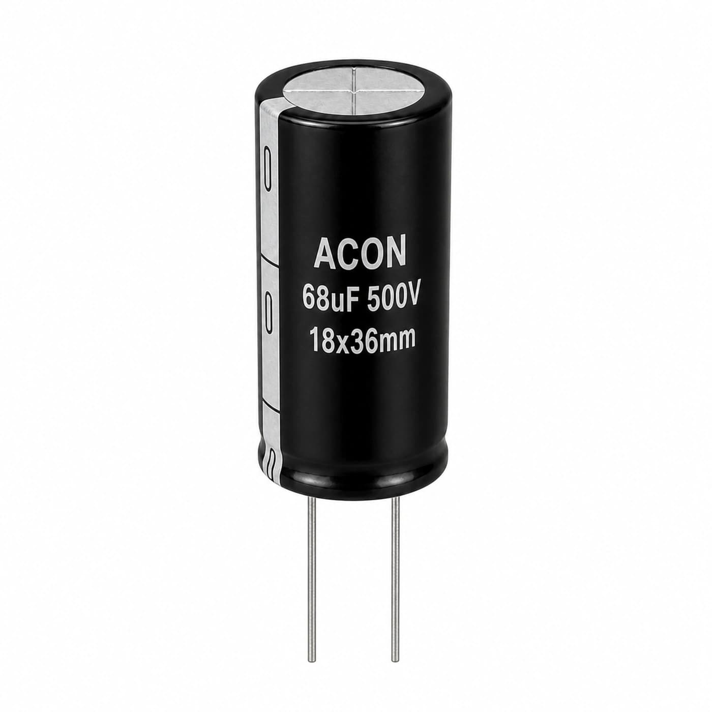 خازن الکترولیتی آکون مدل ACON 68uF 500V 18×36mm