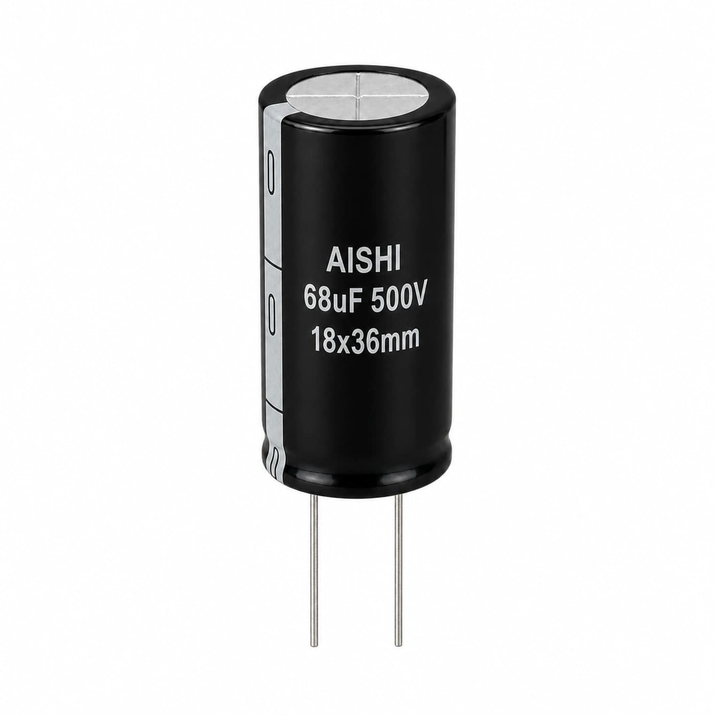 خازن الکترولیتی آیشی مدل AISHI 68uF 500V 18×36mm