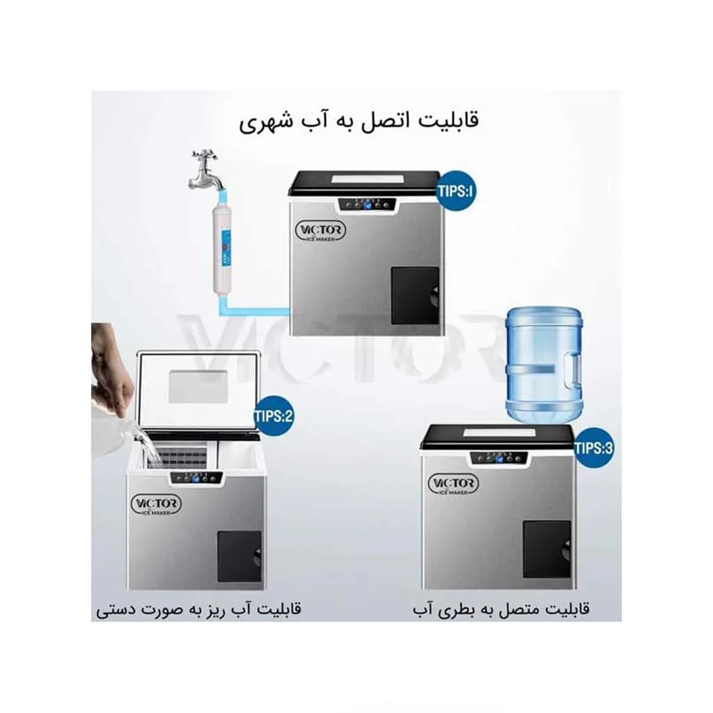 یخ ساز 20 کیلویی ویکتور مدل JS-20C — تصویر ۲