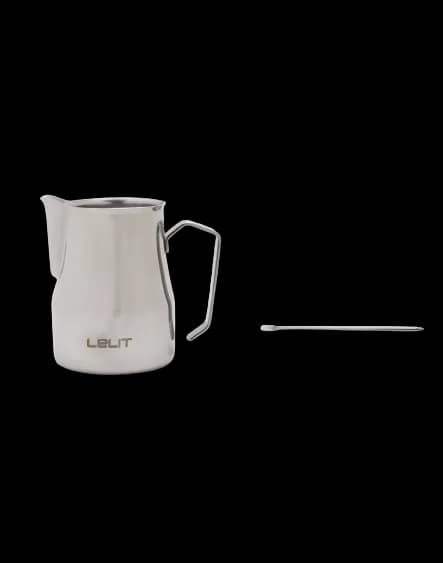 پیچر استیل دسته دار LELIT + قلم لاته آرت للیت — تصویر ۲