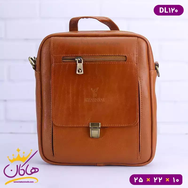 کیف دوشی چرم طبیعی چرمسال سایز بزرگ | DL120 — تصویر ۳