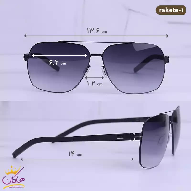 عینک آفتابی مردانه آیس برلین مربع rakete black — تصویر ۲