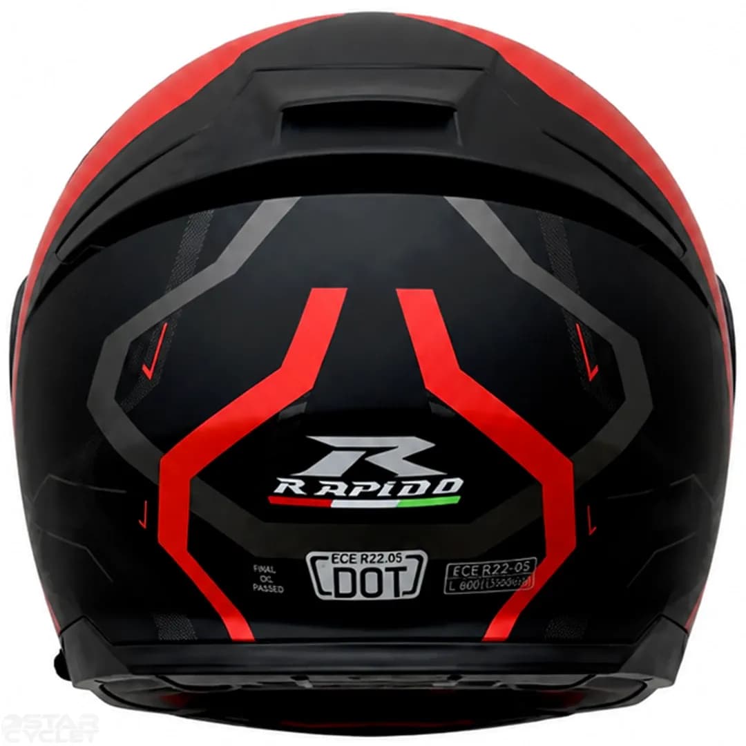 کلاه کاسکت فک متحرک راپیدو مدل 950 BLK-RED — تصویر ۶