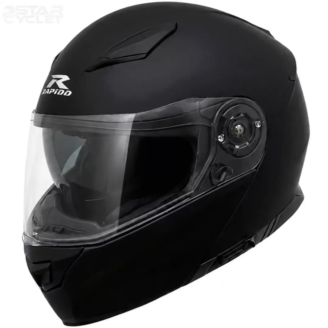 کلاه کاسکت فک متحرک RAPIDO مدل MATT-BLACK 950
