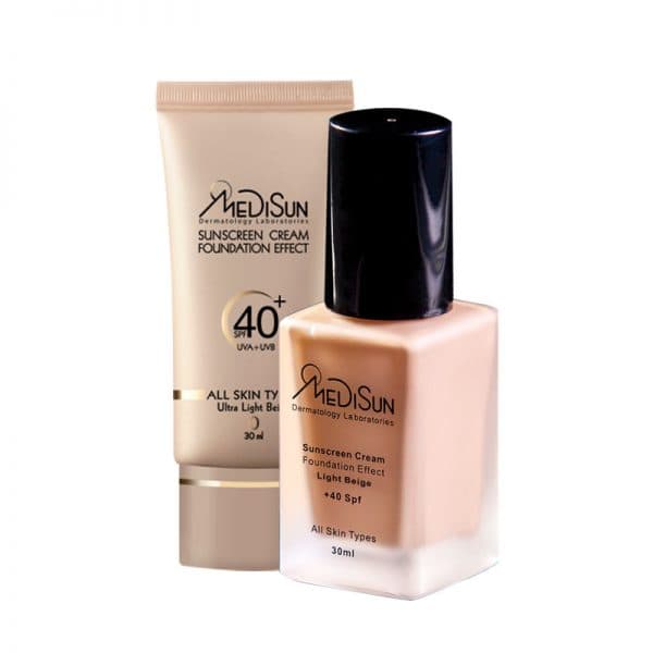 کرم ضد آفتاب کرم پودری مناسب انواع پوست مدیسان SPF 40