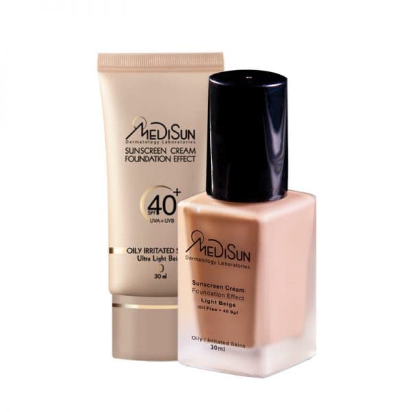 کرم ضد آفتاب SPF 40 کرم پودری مدیسان