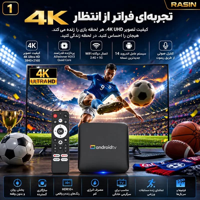 اندروید باکس راسین مدل S3 — تصویر ۳