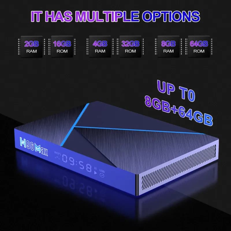 اندروید باکس اچ96 مدل Max V56 8K 8/64GB — تصویر ۵