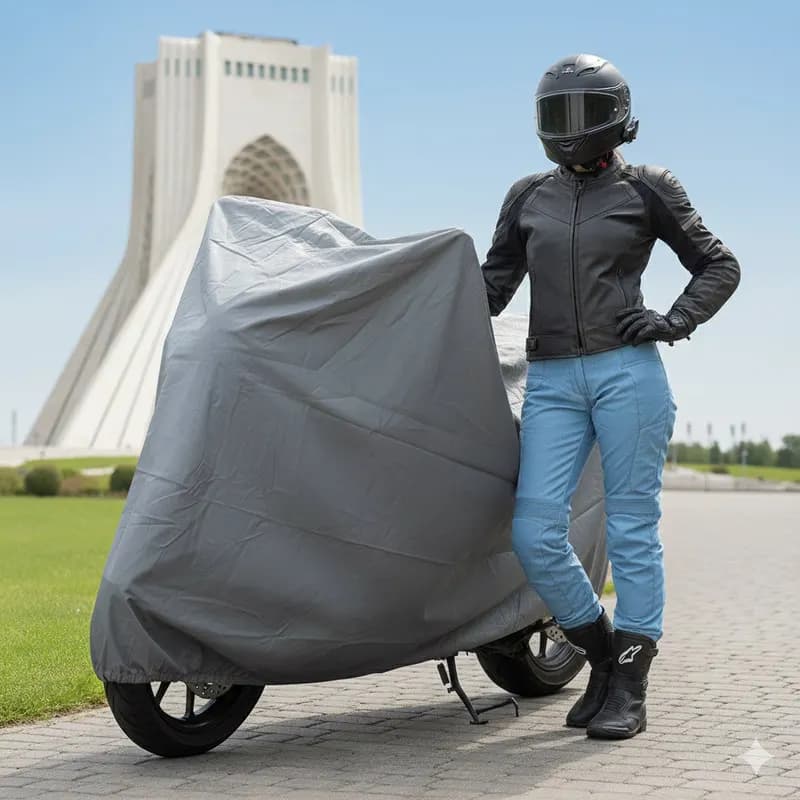 چادر موتور سیکلت ساکا مدل ضدآب مناسب برای هوندا CG 125 — تصویر ۴