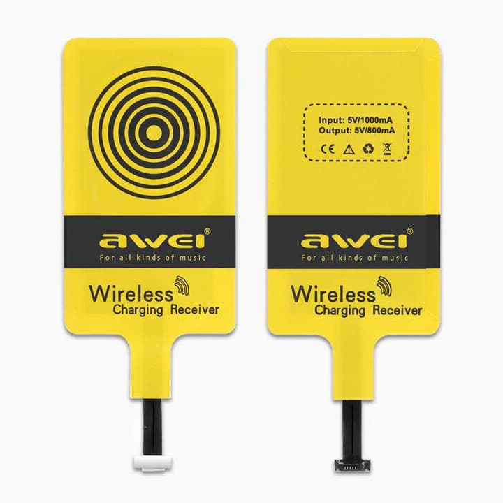 گیرنده شارژر بی سیم micro usb برند awei مدل S7 — تصویر ۲