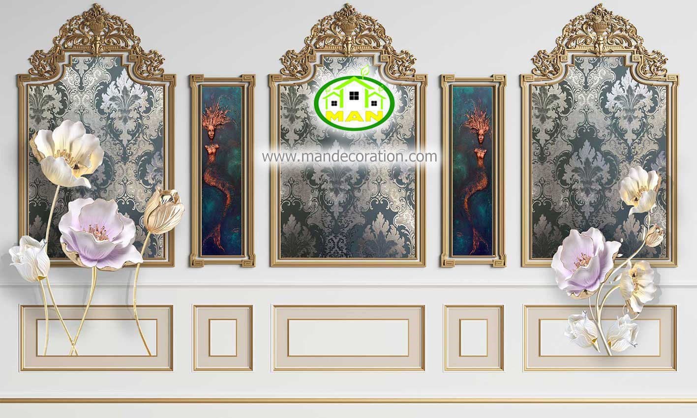 پوستردیواری داماسک و پتینه کد 5163