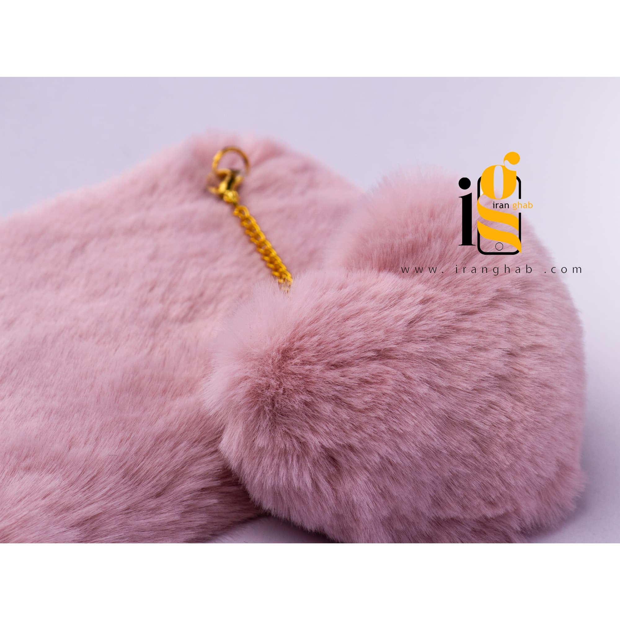 قاب دخترانه خزدار با اویز قلب برای سامسونگ A13 4G — تصویر ۳