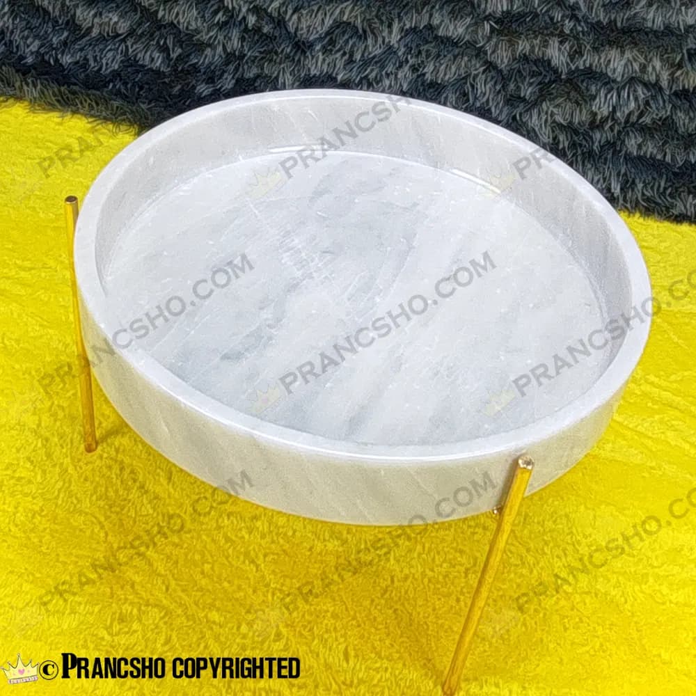 میوه خوری سنگی پایه میخی طلایی سنگ سفید ازنا — تصویر ۴