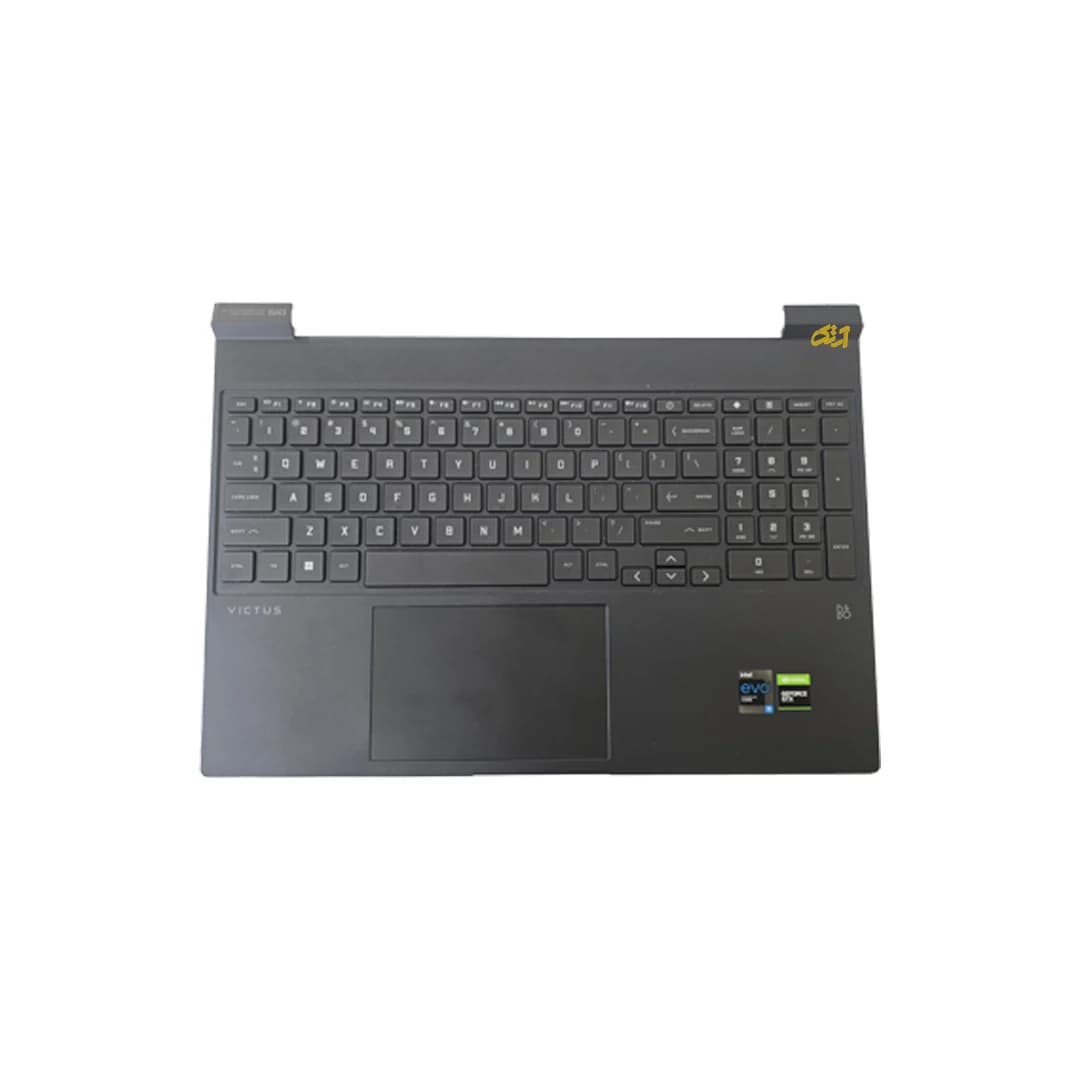 قاب دور کیبورد به همراه کیبورد و تاچ پد لپ تاپ اچ پی مدل Frame C+ KEYBOARD+TOUCHPAD HP VICTUS 15-FA1067NE